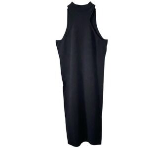 525 America Revolve Women Black Halter Neck Knit Midi Dress Racerback Sz Med